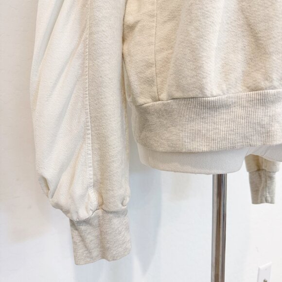 T.La Ribbed Trim Pocket Crewneck Pullover Sweatshirt Lounge Anthropologie Medium - Picture 5 of 10